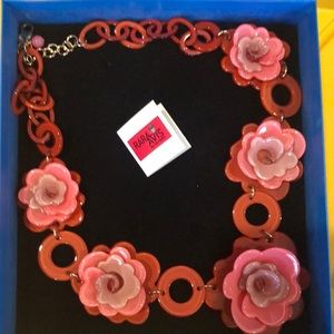 Rara Avis by Iris Apfel Pink flower necklace